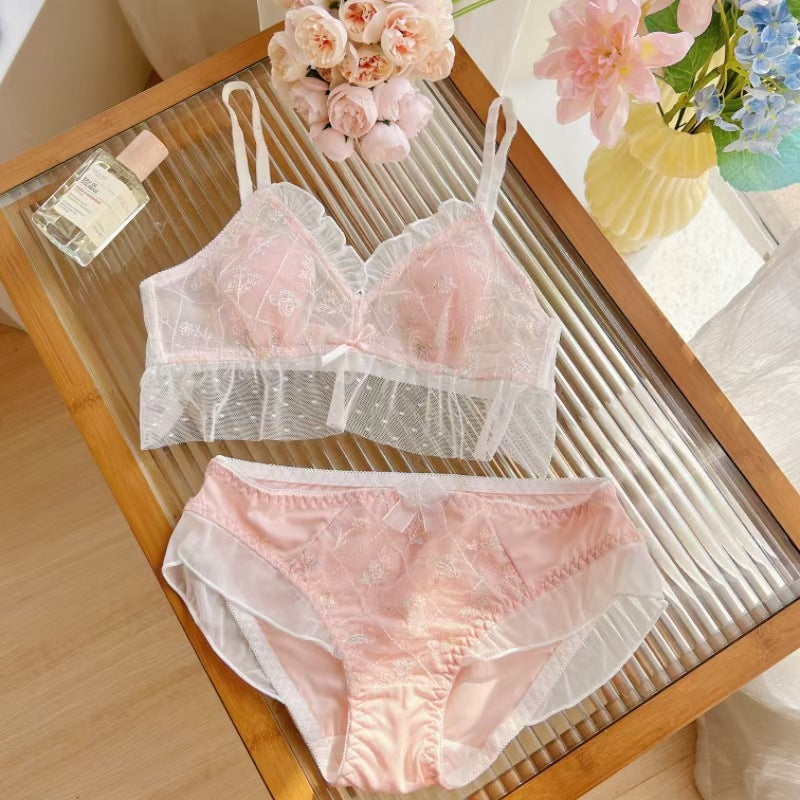 Women's For Sexy Wireless Pure Desire Wind Big Chest Show Lingerie Sets