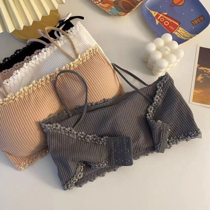 Strapless Undershirt Bandeau Sexy Sling Lace Tanks Camis