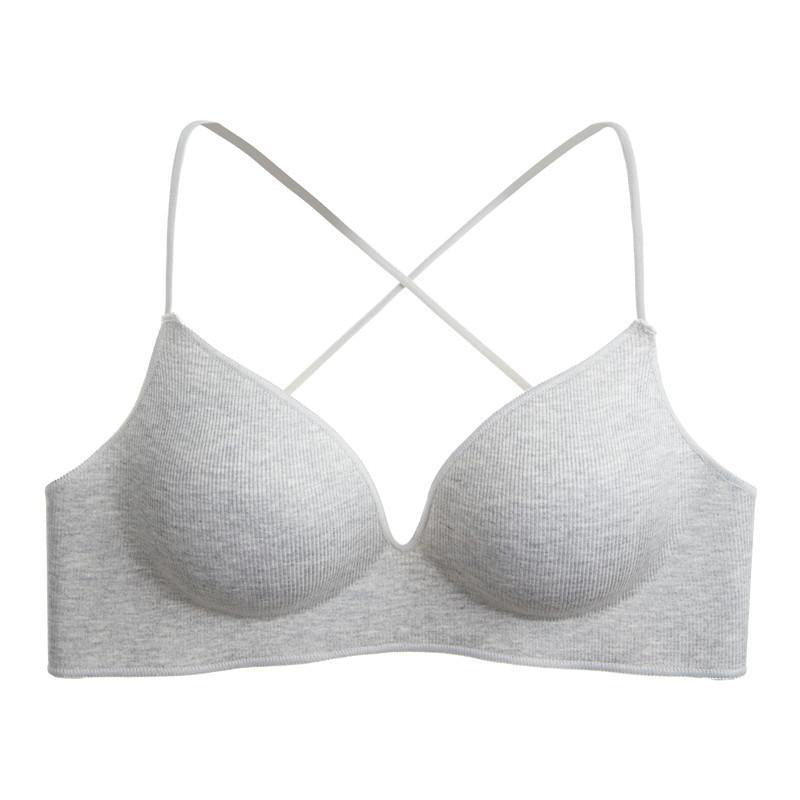 Women's Pure Desire Wireless Underwear French Style Glossy Surface Lingerie Sets