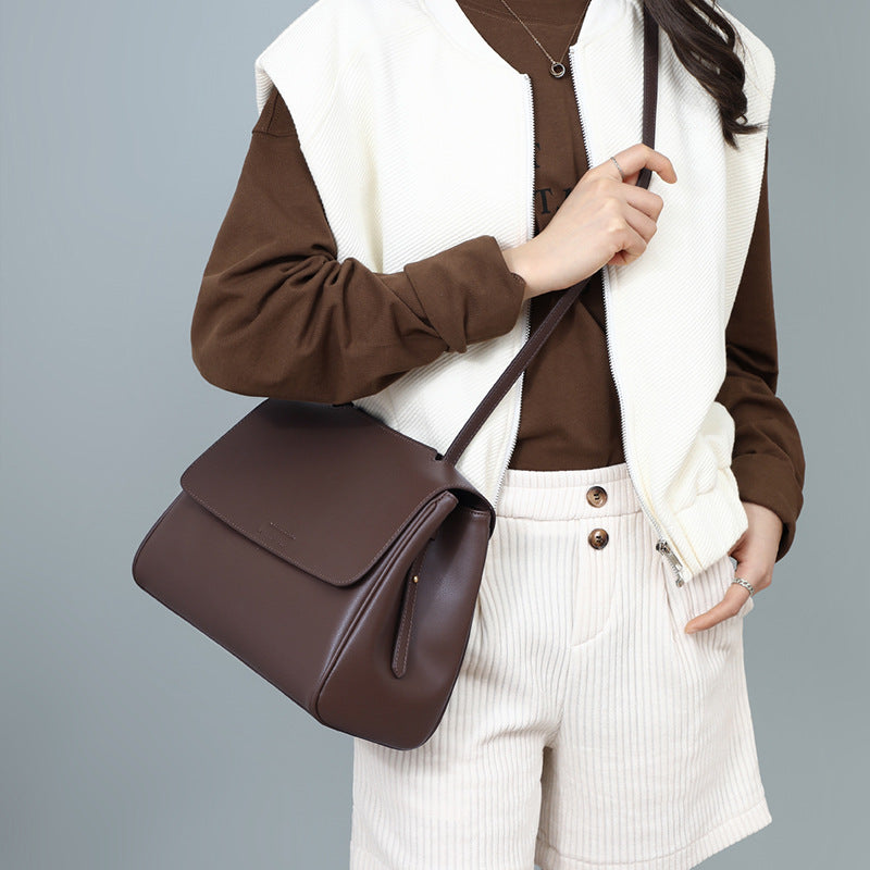 Women's Stylish Autumn Simple Large Capacity Leather Women's Shoulder Bag