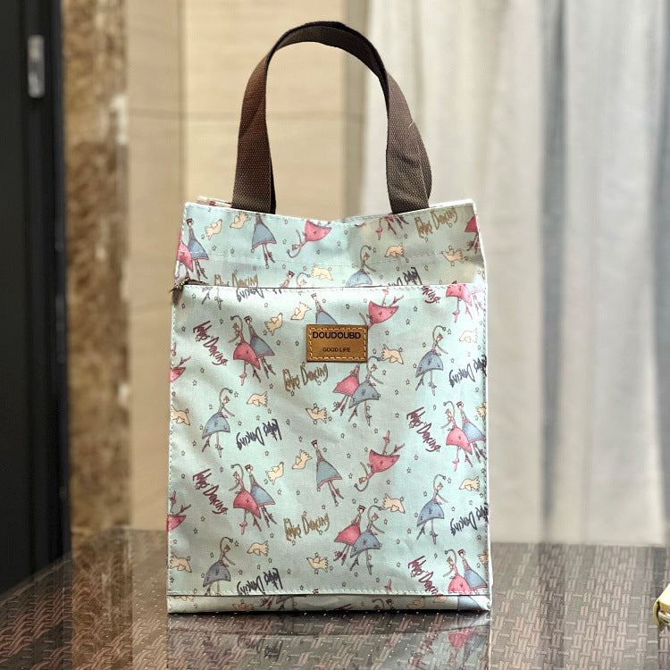 Running Volume Korean Style Waterproof Lunch Box Portable Handbags