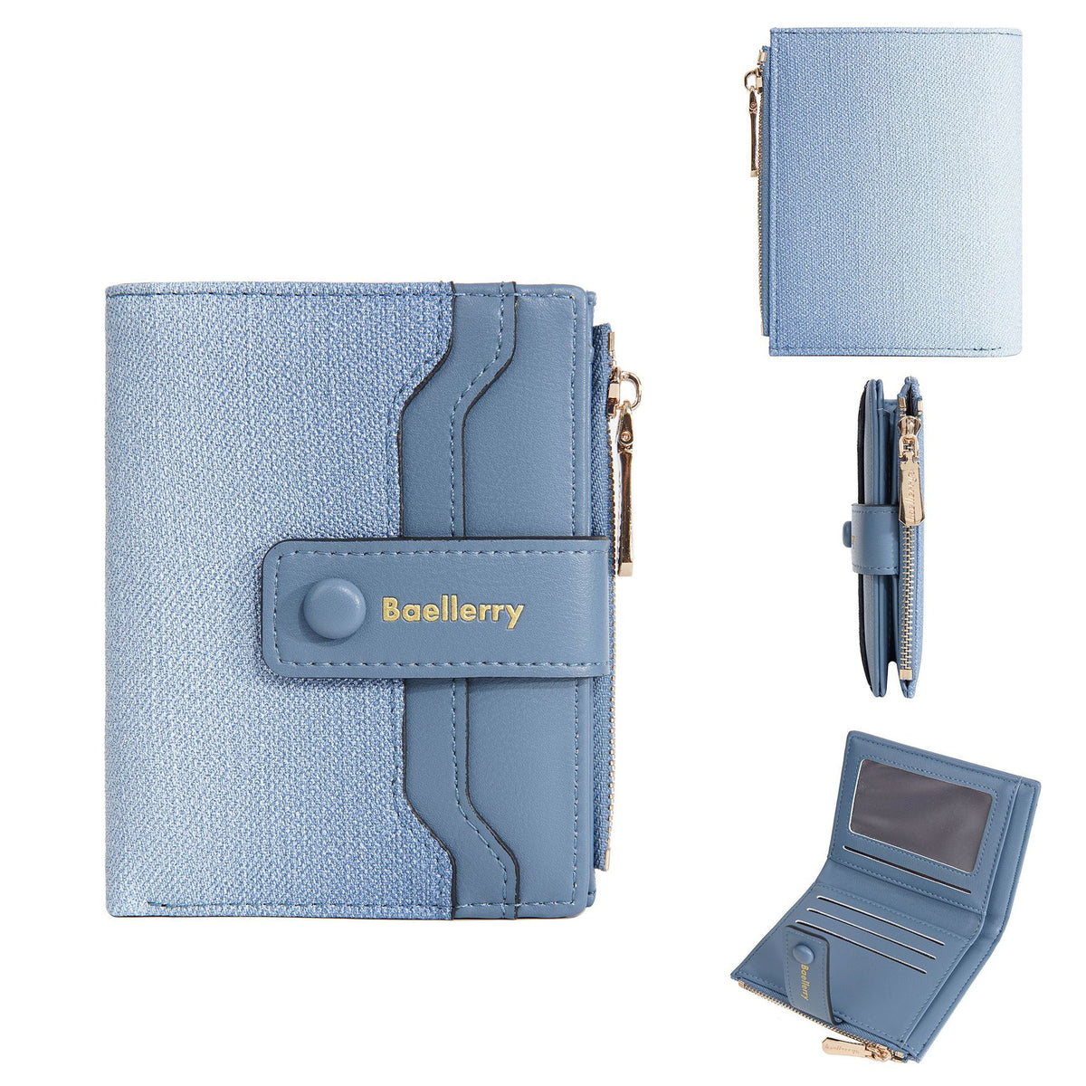 Women's High-grade Short Gradient Color Zipper Ladies Wallet