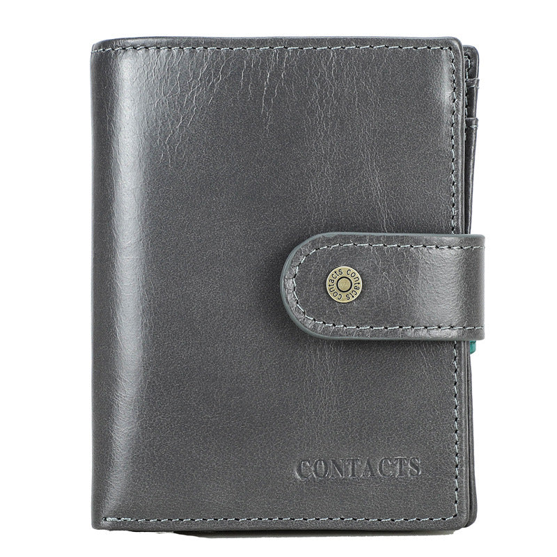 Men's Black Angel Crazy Horse Leather Genuine Bags