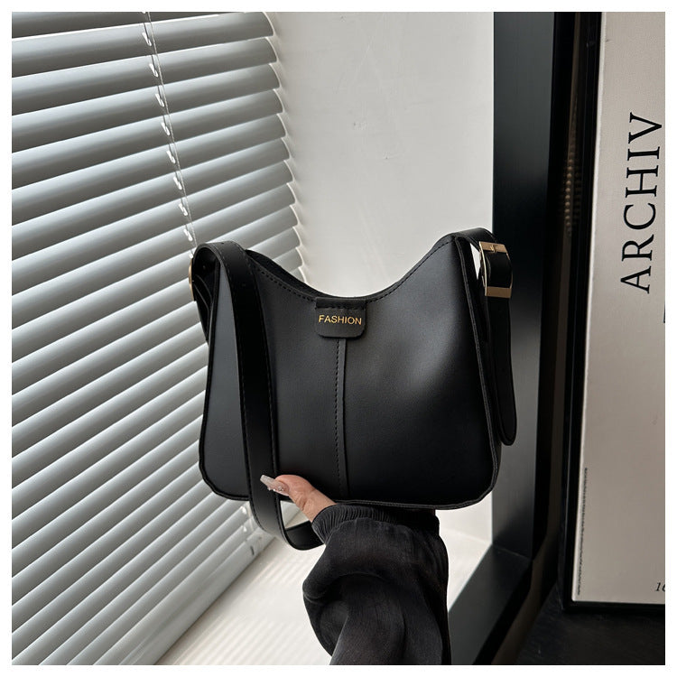 Women's Retro Textured Fashion Large Capacity Solid Color Women's Shoulder Bag