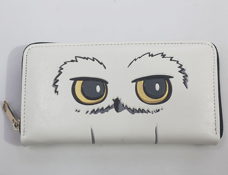 Women's Retro Brown Stitching Contrast Color Hogg Coin Purses