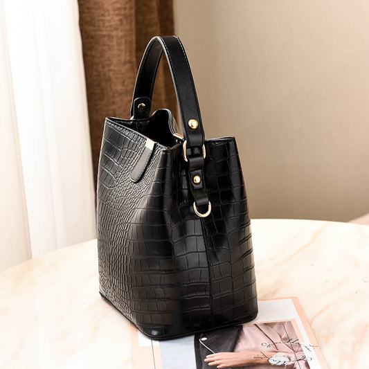 Western Style Crocodile Texture Korean Good Shoulder Bags