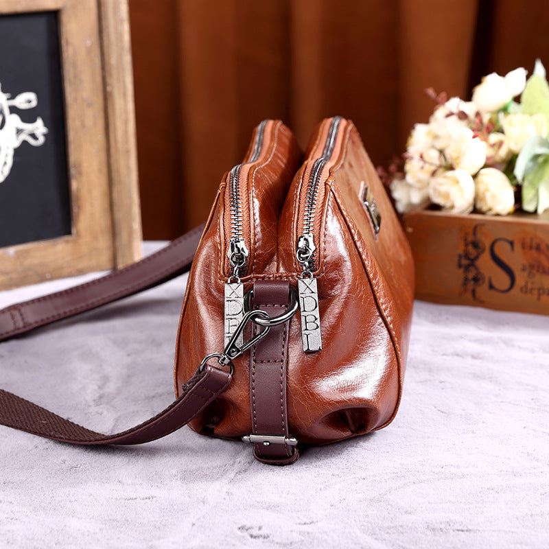 Women's Retro Fashion Soft Curved Moon Large Crossbody Bags
