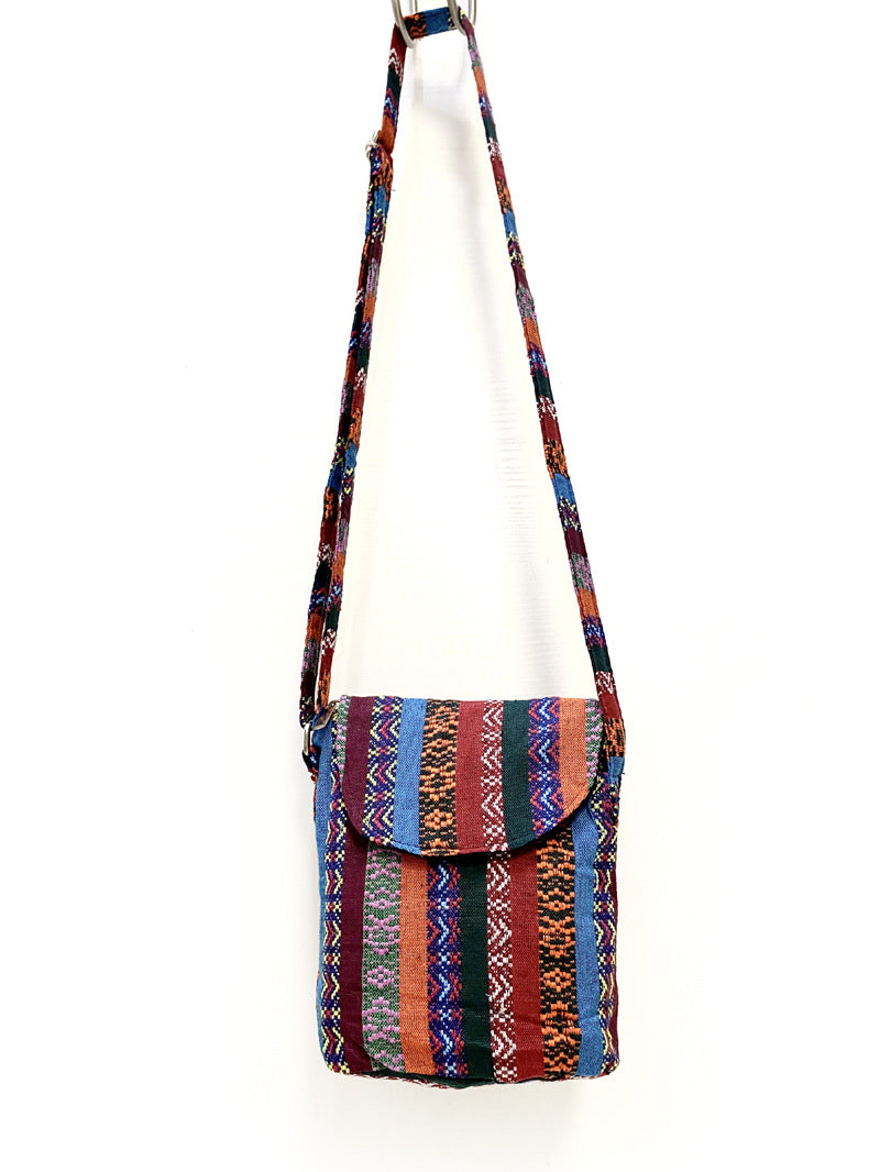 Forest Light Ethnic Print Linen Cotton Fabric Shoulder Bags