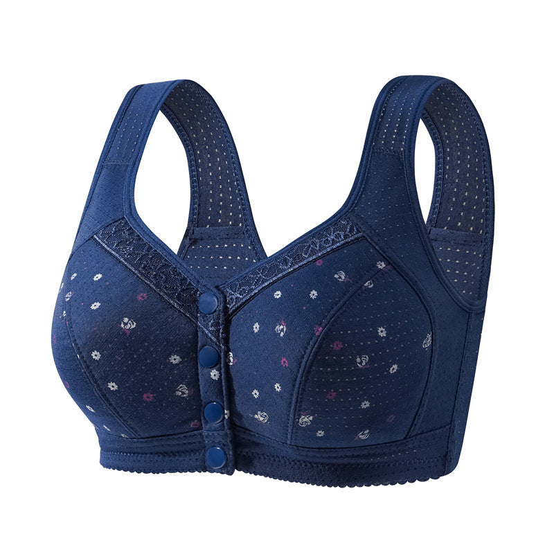 Women's Front Buckle Cotton Vest Underwear Mark Bras