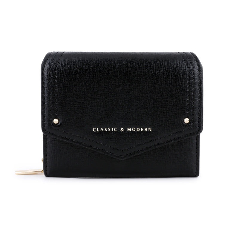 Women's Slots Korean Style Solid Color Short Ladies Wallet