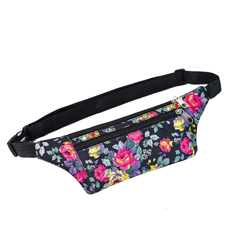 Women's Printed Running Invisible Body Money Collection Men's Waist Packs