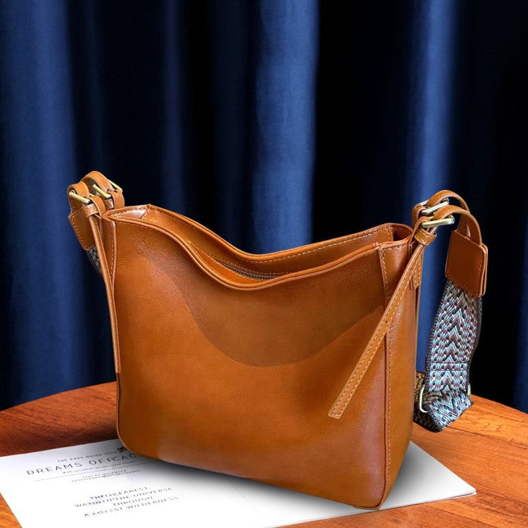 Capacity Temperament Wide Strap Vertical Soft Bags