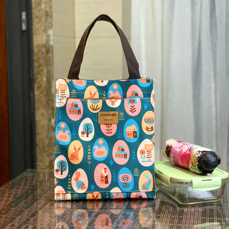 Running Volume Korean Style Waterproof Lunch Box Portable Handbags