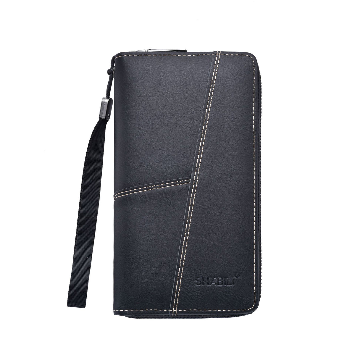 Men's Long Retro Zipper Korean Style Large Card Holder