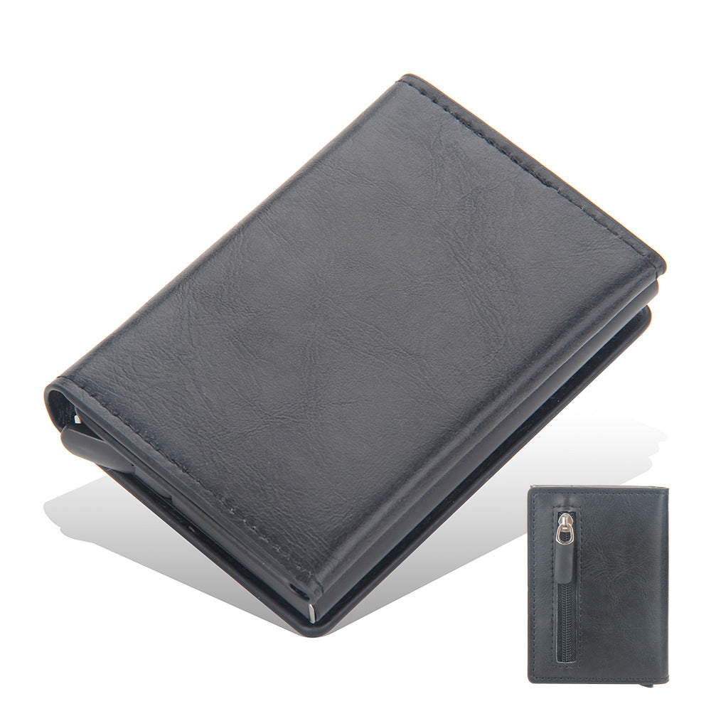 Men's Aluminum Box Short Automatic Pinball Pocket Card Holder