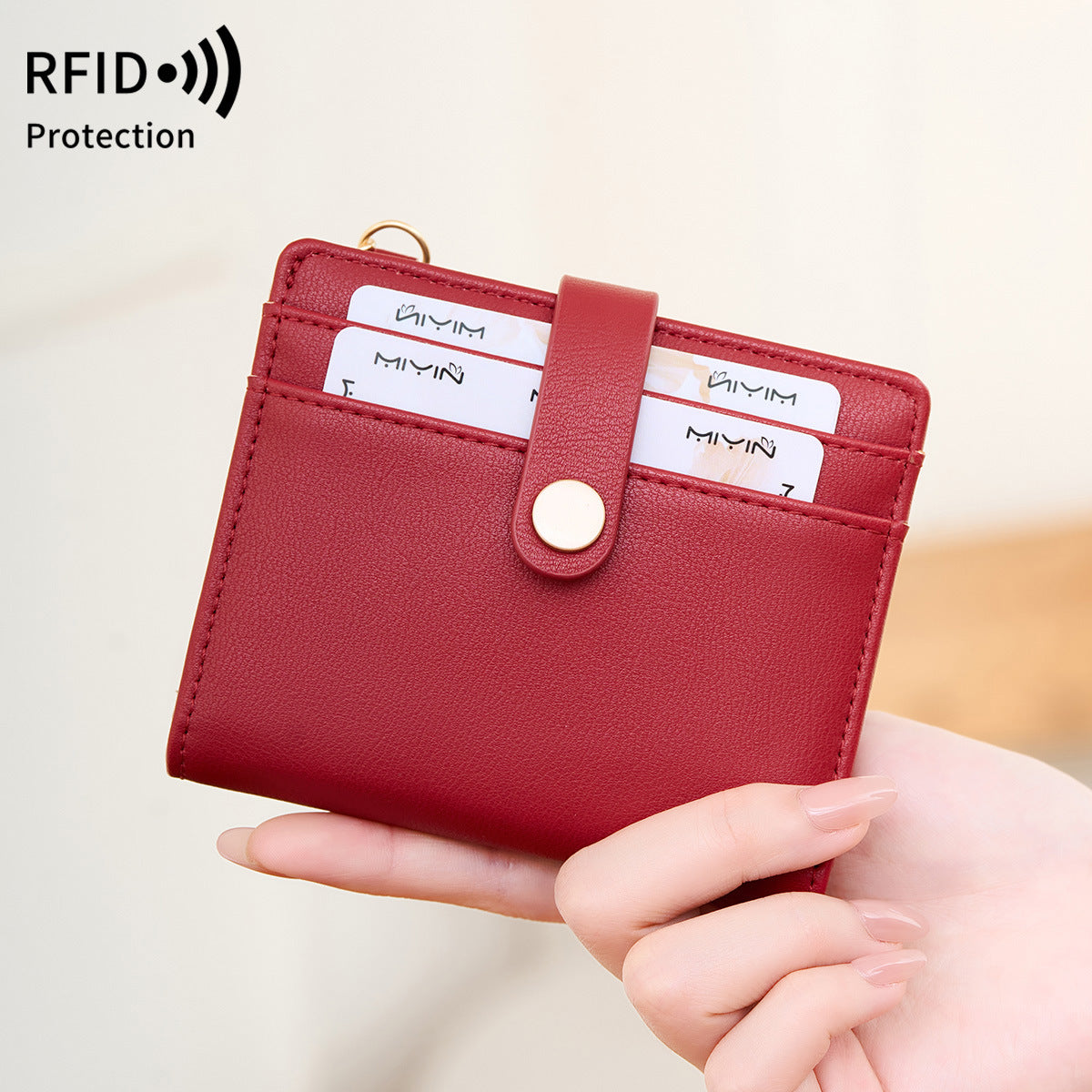 Creative Women's Swiping Simple Bifold Zipper Ladies Wallet