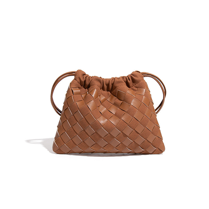 Women's Matte Stitching Woven Garbage Pleated Cloud Women's Messenger Bag