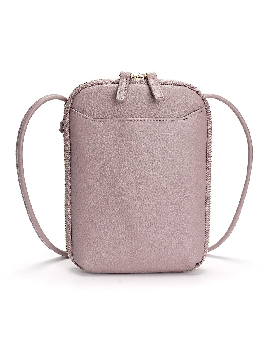 Women's Female Niche Leather Trend Simple Slung Bags