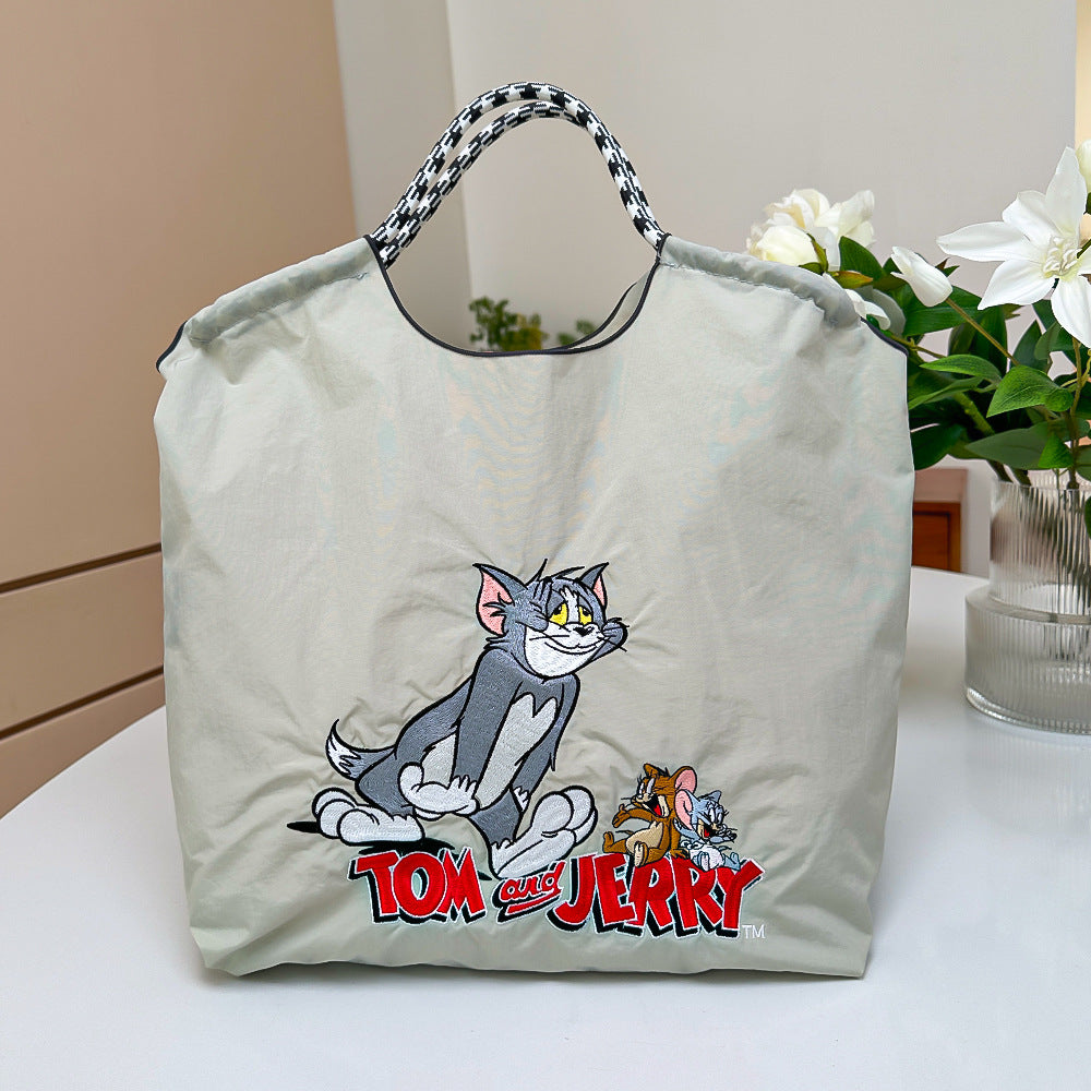 Authorized Embroidered Shopping Female Cartoon Fashion Portable Shoulder Bags