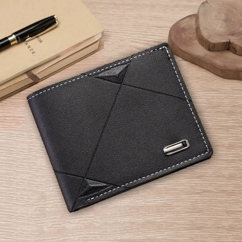 Men's Slots Fashion Leisure Male Youth Two Fold Horizontal Men's Wallets