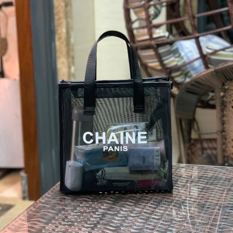 Simple Fashion Mesh Portable Wash Hand Bags