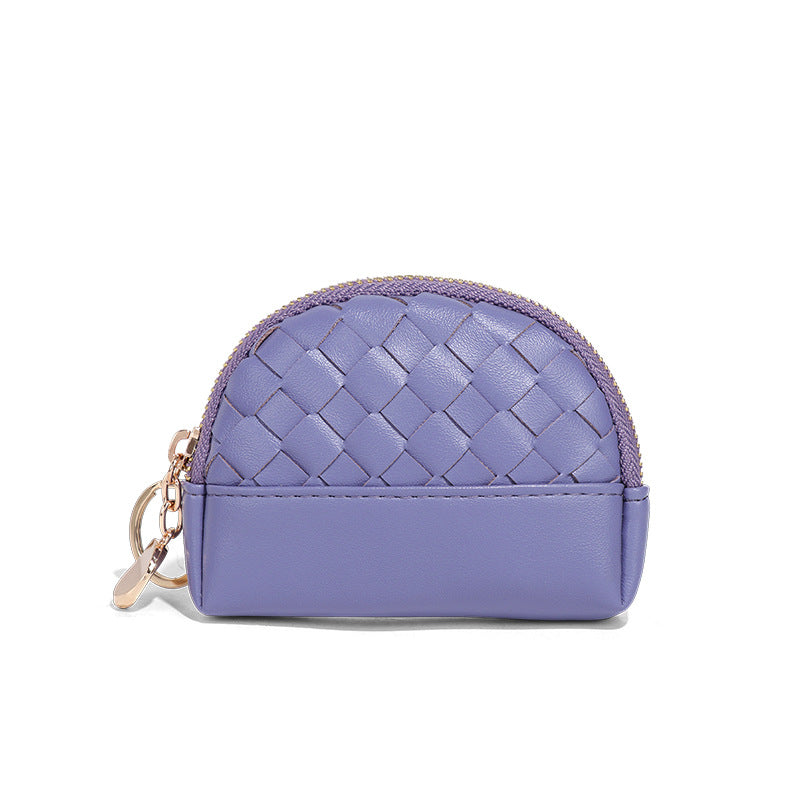Creative Women's Hand-woven Simple Leather Zipper Ladies Wallet
