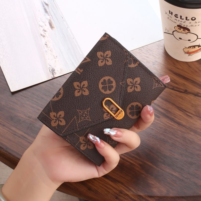 Women's Short Three-fold Fashion Printed Mini Folding Ladies Wallet