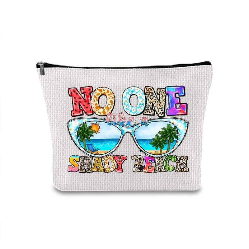 Printing Buggy Large Capacity Simple Zipper Makeup Bag