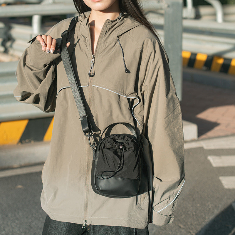 Simplicity Solid Color Kettle Fashion Couple Street Shoulder Bags
