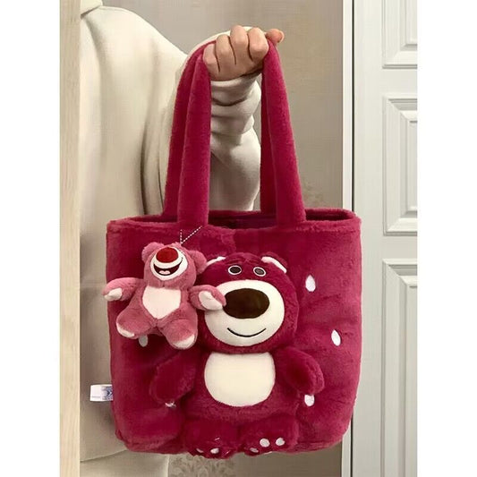 Large Capacity Plush Cute Sweet Cartoon Handbags
