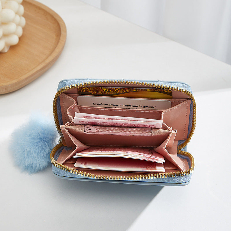 Casual Mini Embroidered Live Streaming Benefits Ladies Wallets
