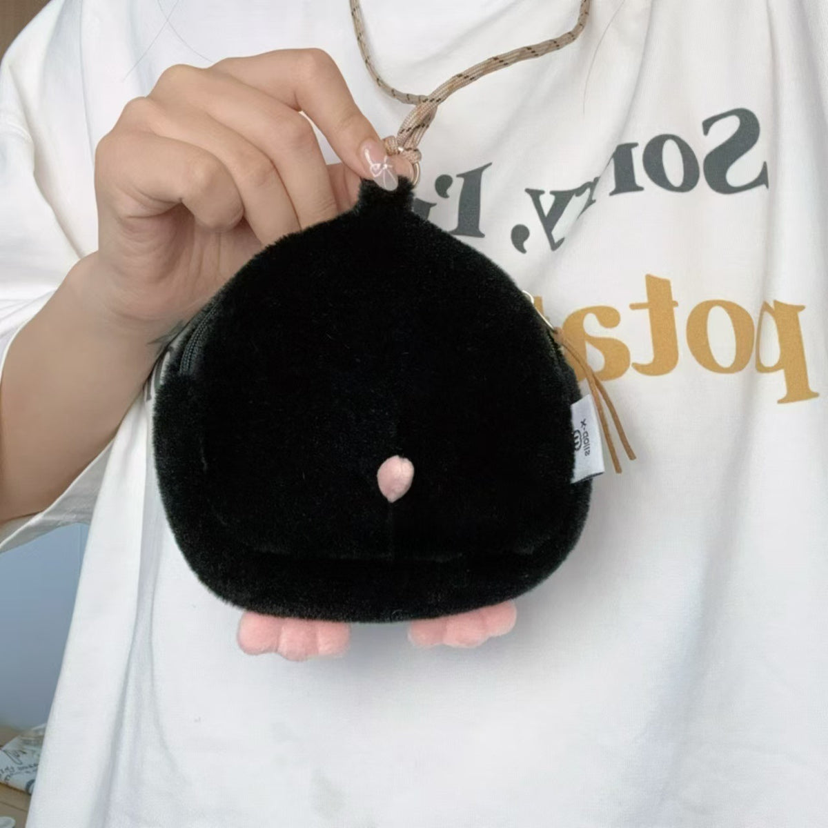 Mole Disk Couple Birthday Gift Plush Women's Messenger Bag