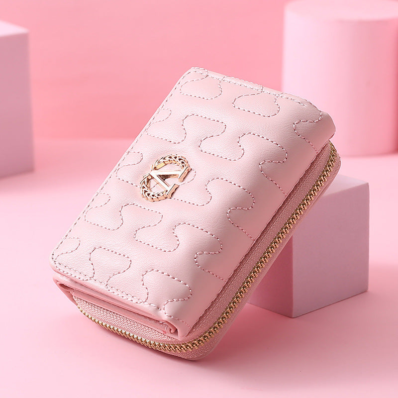 Women's Graceful Comfortable Short Embroidered High-grade Card Holder