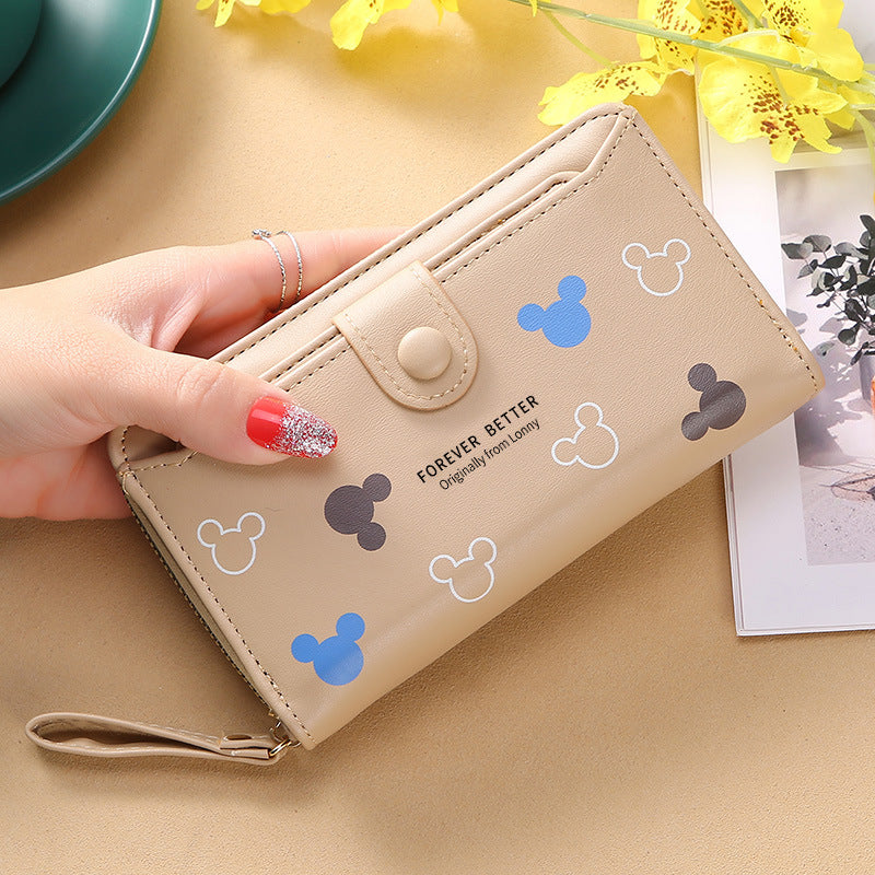 Women's Long Multiple Slots Zipper Bank Credit Ladies Wallet