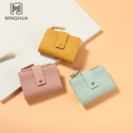 Women's Short Solid Color Summer Zipper Ladies Wallets