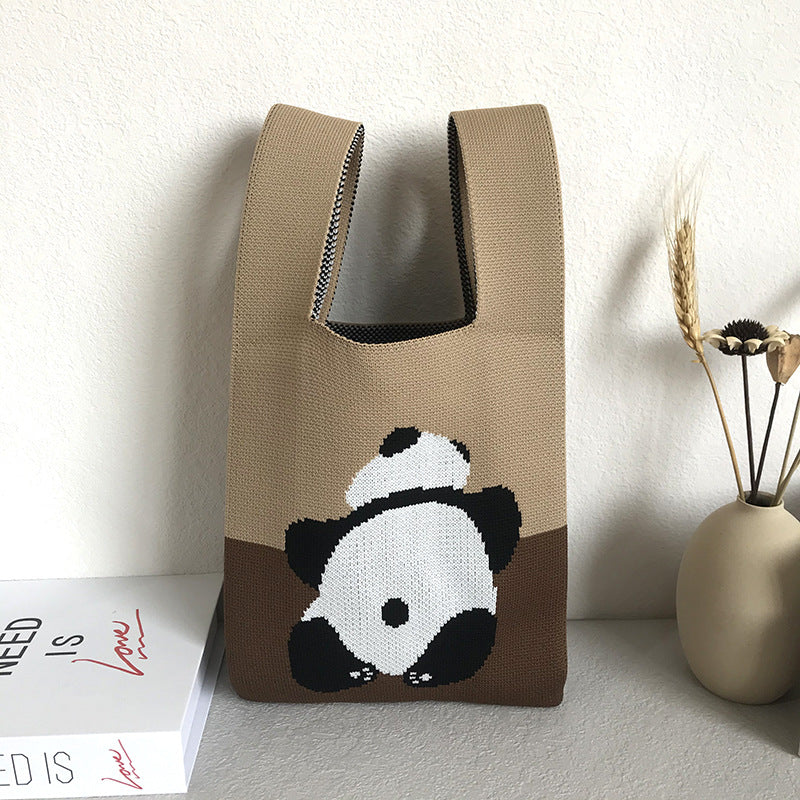 Women's Knitted Wool Vest Version Hand Carrying Handbags