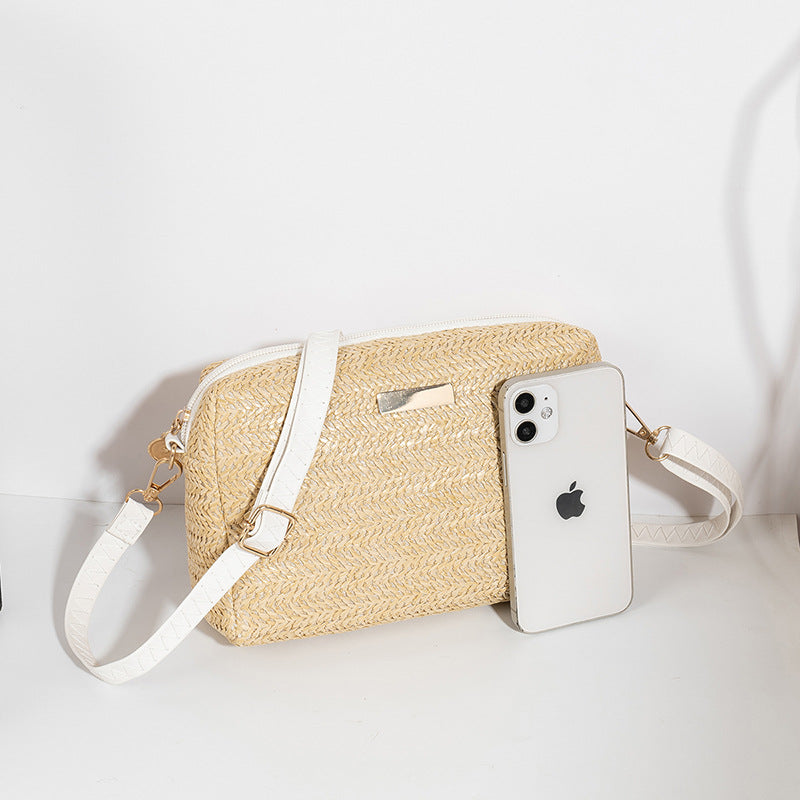 Versatile Beautiful Women's Simple Trendy Straw Women's Shoulder Bag