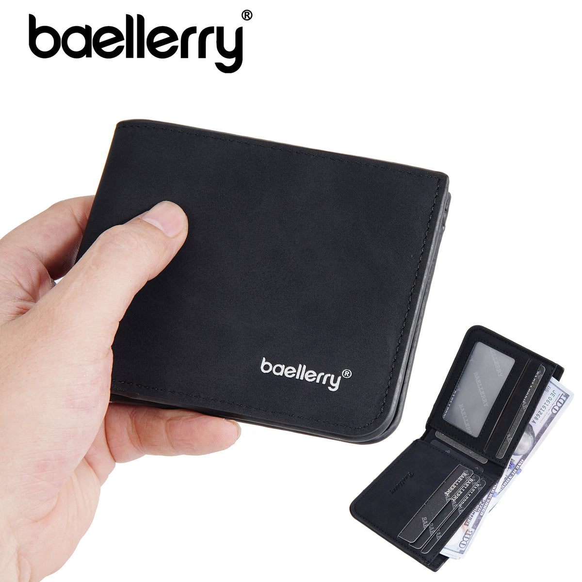 Men's Minimalist Multiple Slots Two Fold Horizontal Men's Wallet