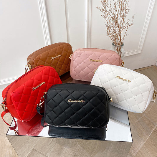 Attractive Stylish Women's Diamond Pattern Embroidered Crossbody Bags