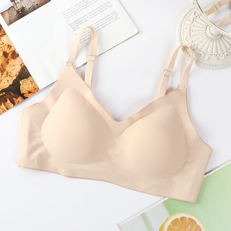 Women's Ice Silk Seamless Wireless Push Up Everyday Bras