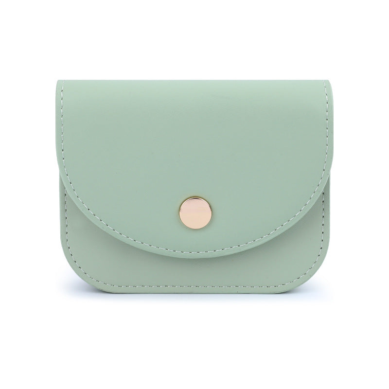 Women's Korean Style Niche Solid Color Sweet Card Holder
