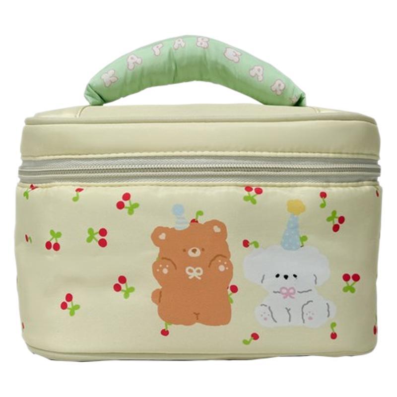 Women's Convenient Style Simple Fashion Portable Cartoon Bear Printed Cosmetic Bags