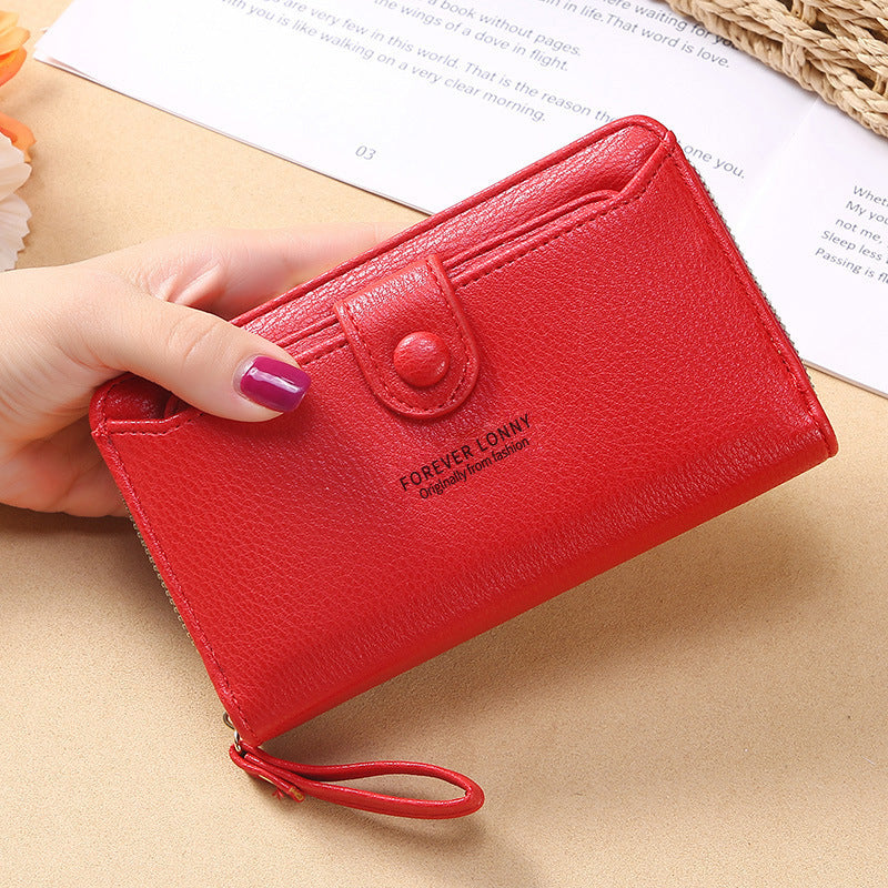 Women's Strap Clutch Fashion Korean Style Long Ladies Wallet
