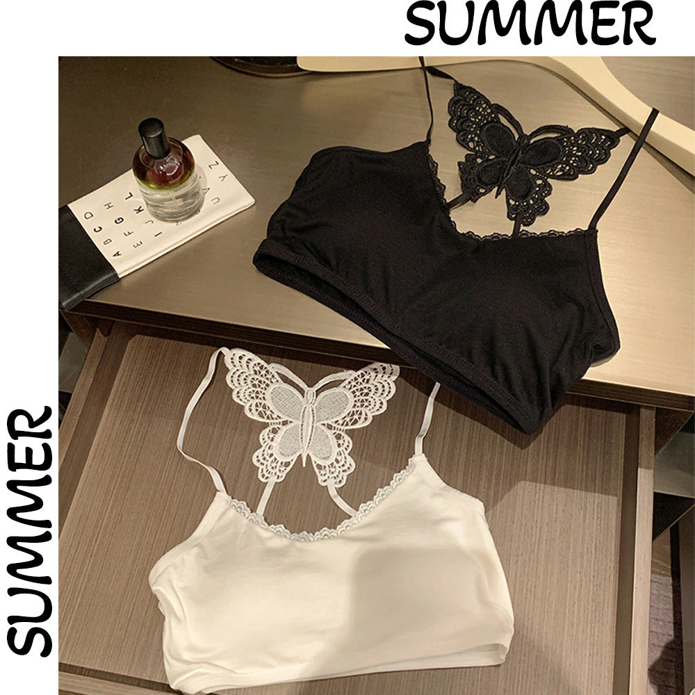 Lace Sexy Little Suspenders Butterfly Beautiful Back Wrapped Chest Tanks Camis