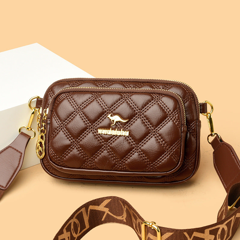 Women's Trendy Classic Style Diamond Check Fashion Women's Messenger Bag