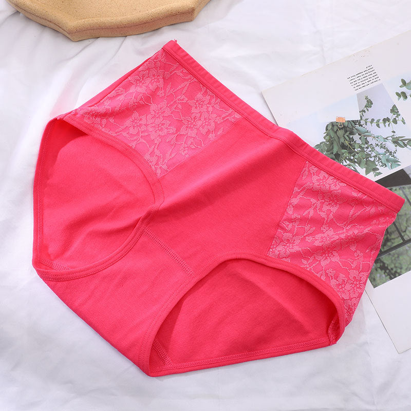 Women's Candy Color High Quality Medium Cotton Panties