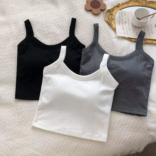 Women's Worn Outside Beautiful Back Basic Underwear Tanks Camis