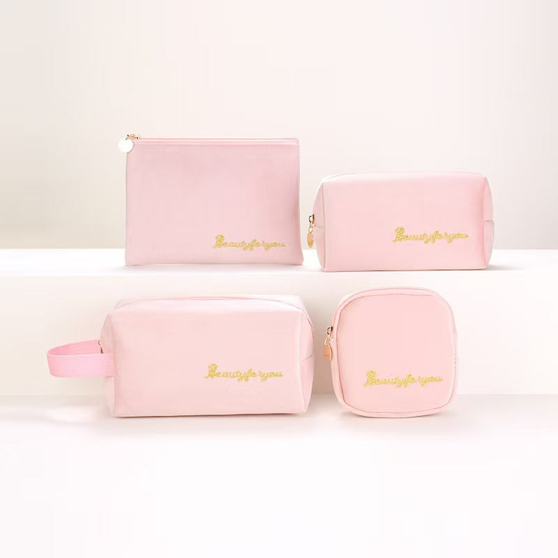 Plush Good-looking Storage Flannelette Large Capacity Embroidery Cosmetic Bags