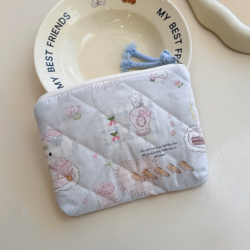 Women's Printed Quilted Weekend Artistic Sanitary Napkin Cotton Bags