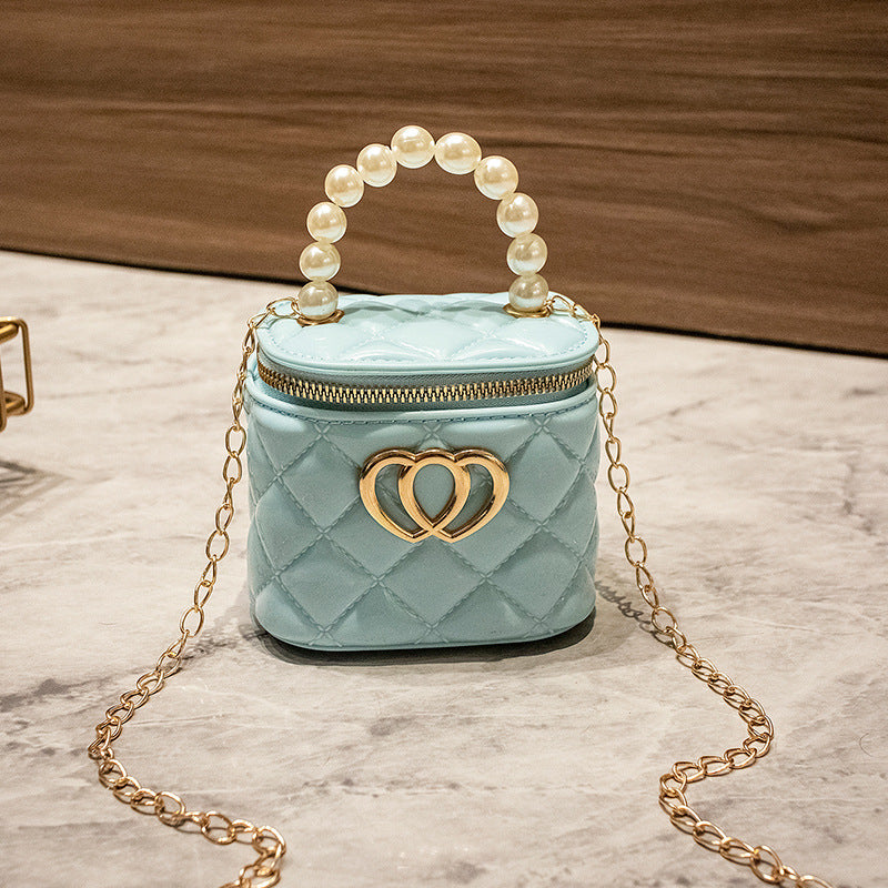 Women's Fashion Jelly Chain Silicone Pearl Handbags